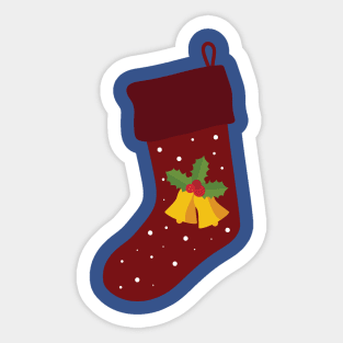 Christmas Stocking with bells Sticker